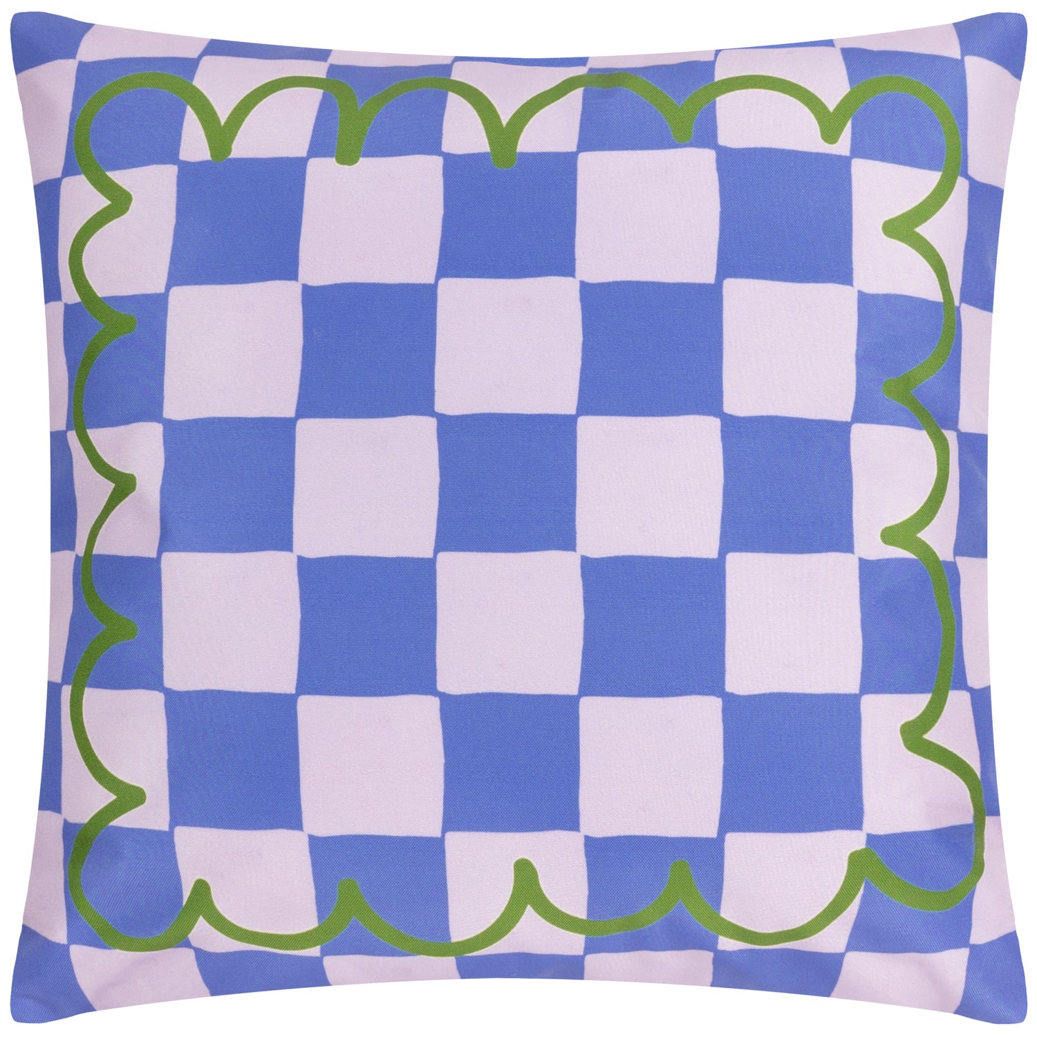 Lemons Striped Outdoor Filled Cushion 43cm x 43cm Blue