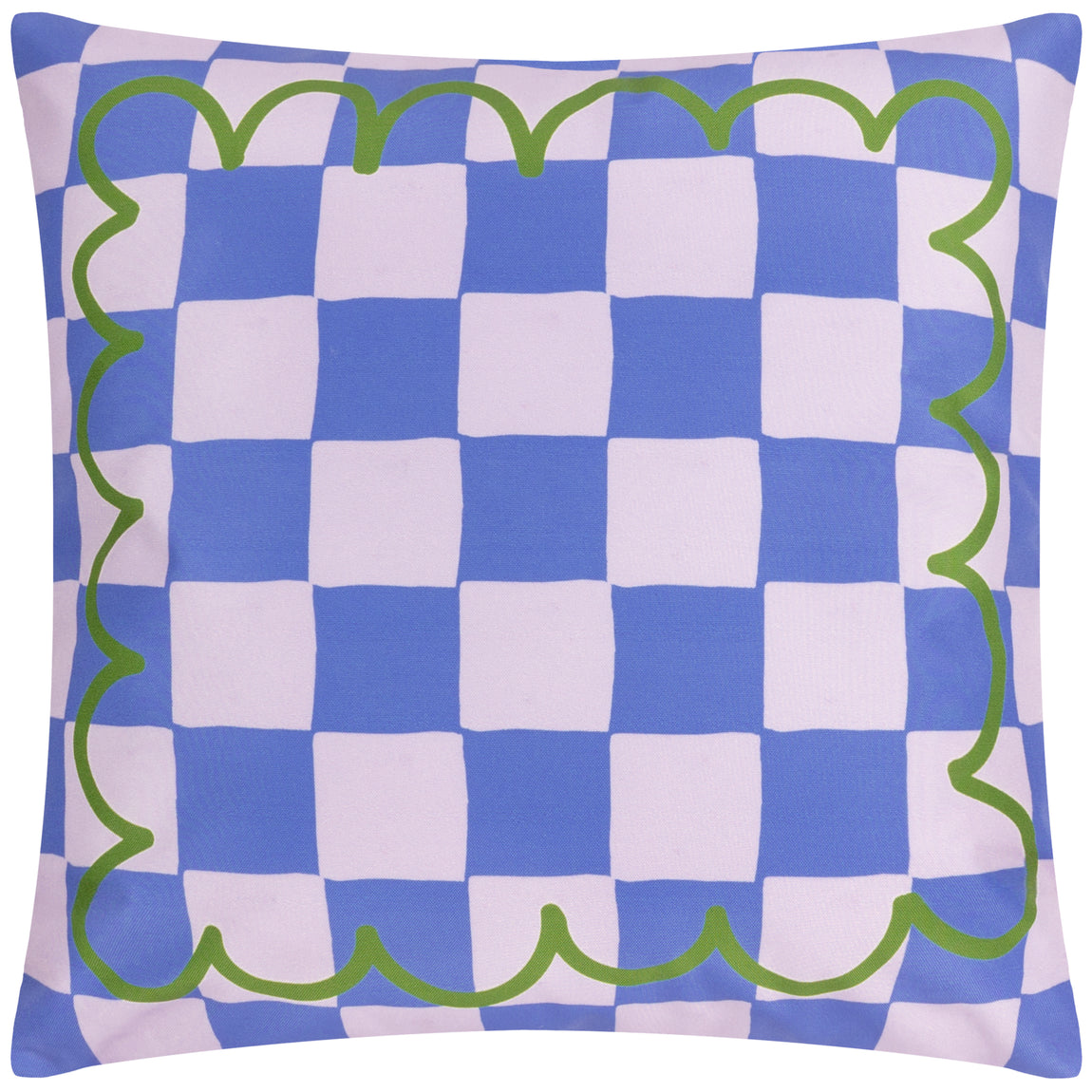 Lemons Striped Outdoor Filled Cushion 43cm x 43cm Blue
