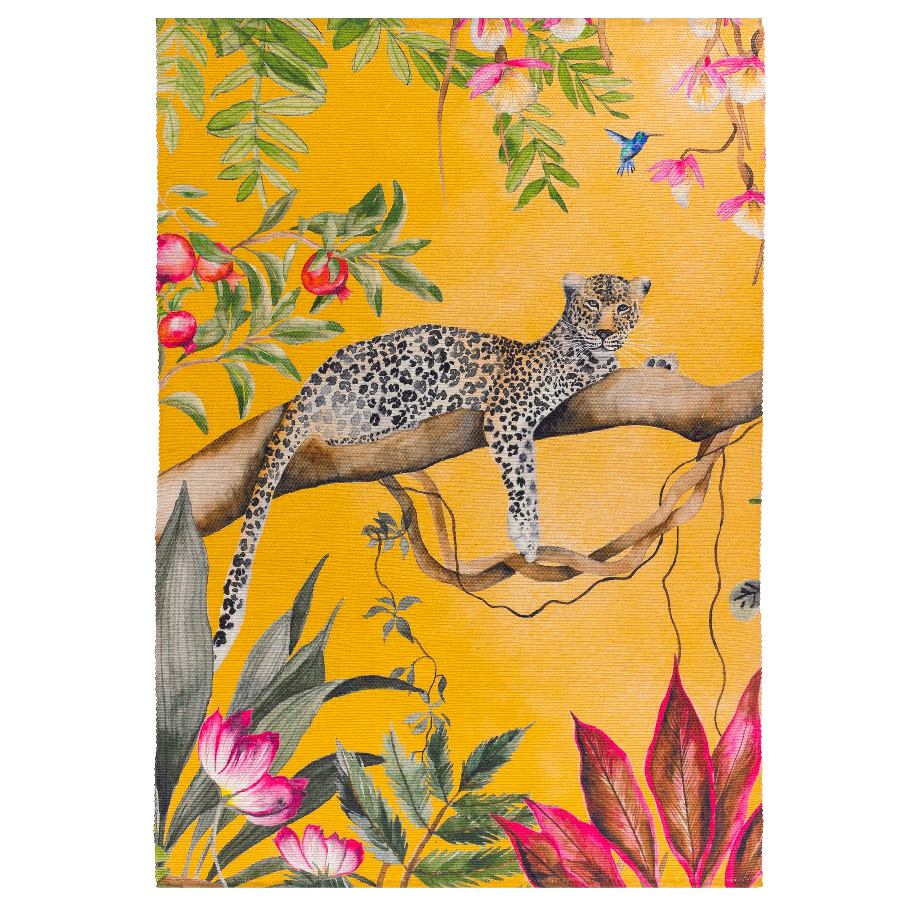 Leopard Outdoor Indoor Washable 120cm x 170cm Rug Ochre