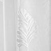 Appletree Leaf Embroidery Slot Top Ready Made Single Voile Panel White