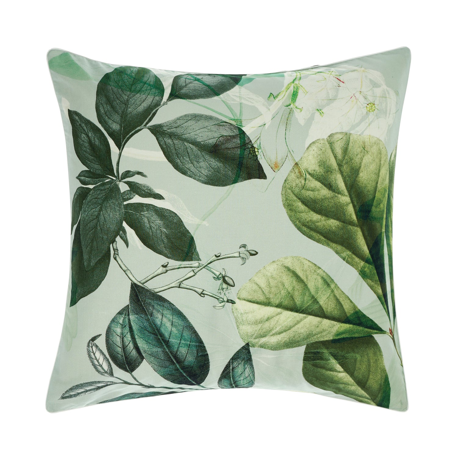 Linen House Glasshouse Floral Continental Pillowcase Mint