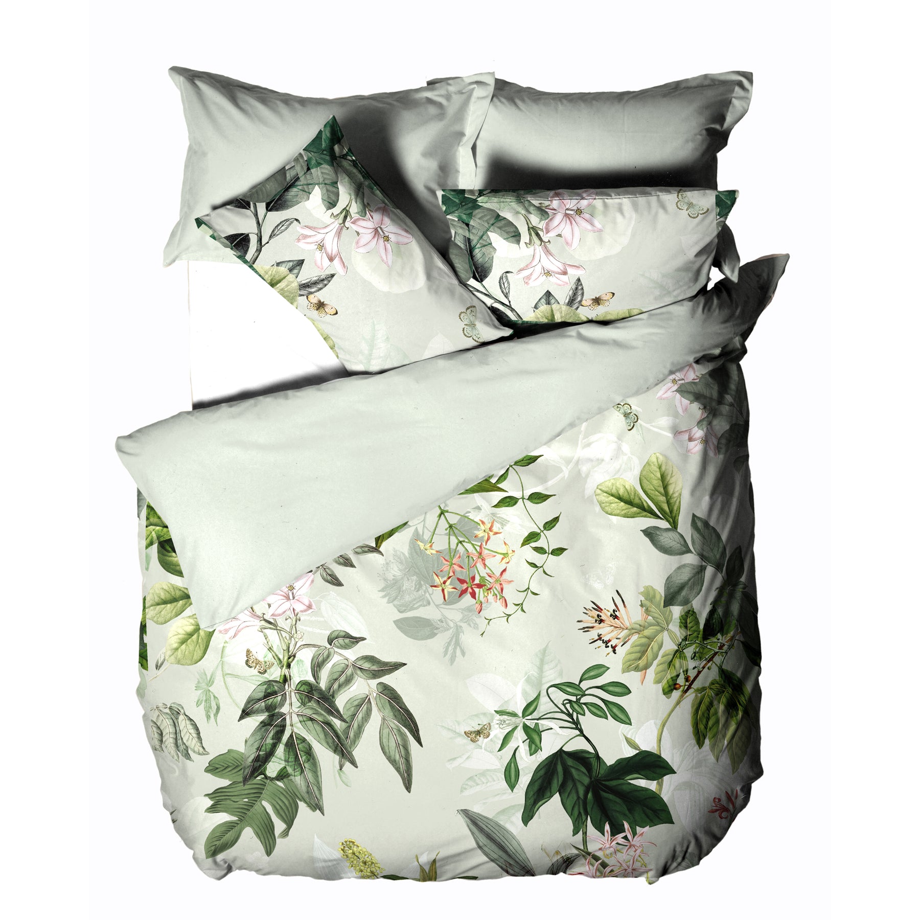 Linen House Glasshouse Botanical Duvet Cover Bedding Set Mint