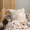 Linen House Haze Polka Dot Tufted Continental Pillowcase Pink Sand