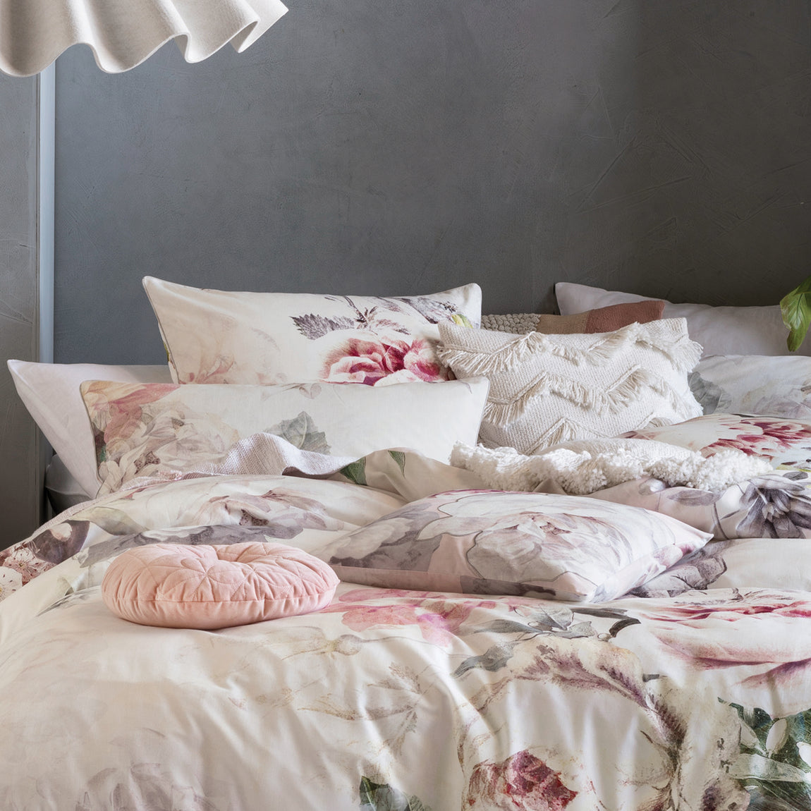 Linen House Sansa Floral Housewife Pair of Pillowcases White