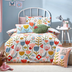 Little Nature Floral Reversible Bedding Set Multi