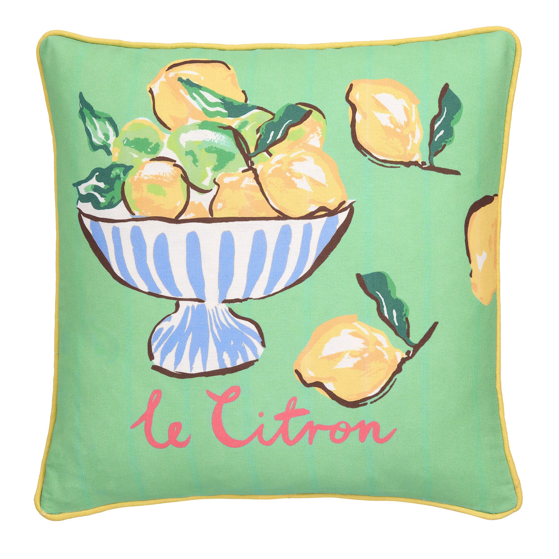 Fusion Lemon Fruit Bowl Outdoor 43cm x 43cm Filled Cushion Multi