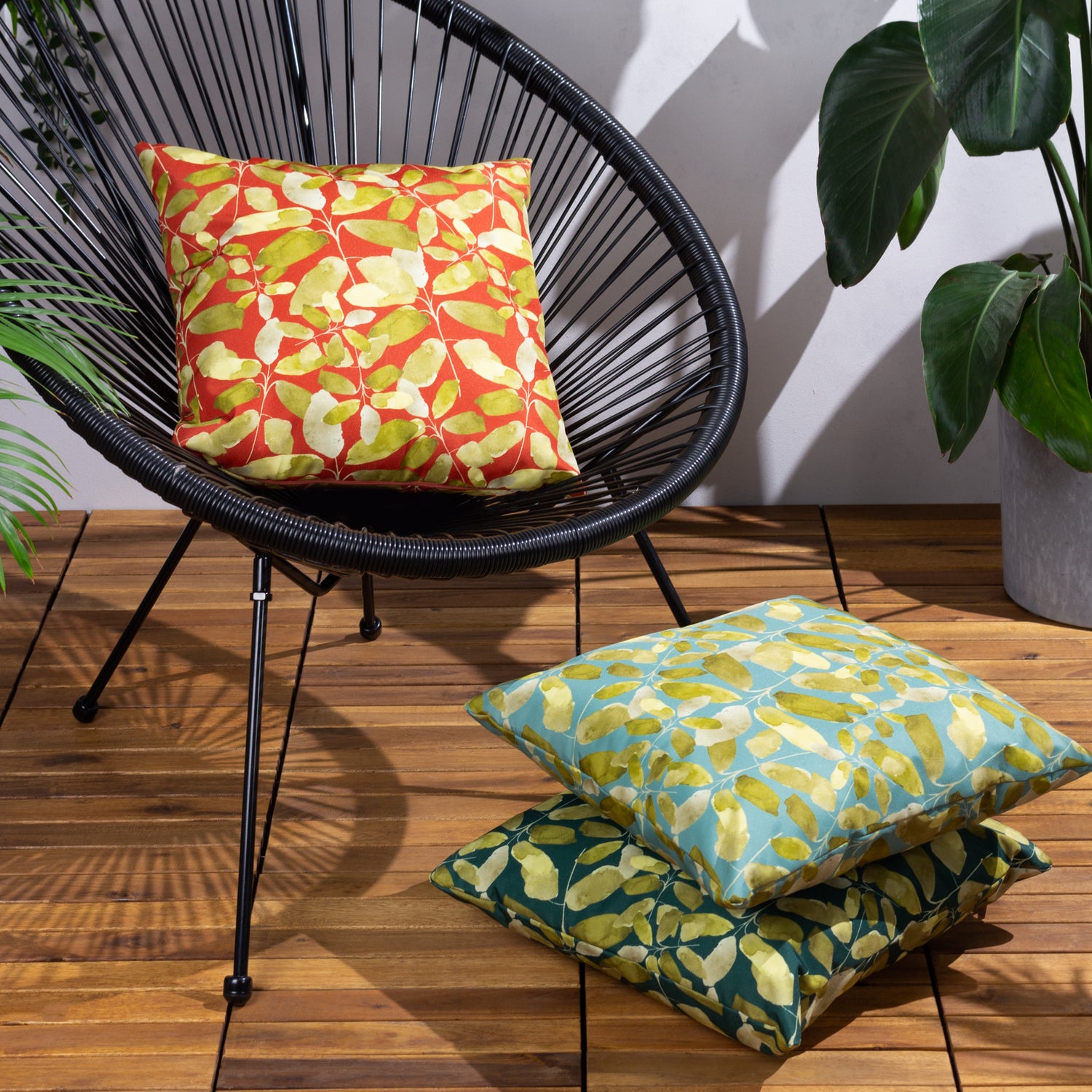 Lorena Outdoor Filled Cushion 43cm x 43cm Brick