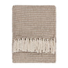 Lorne Waffle Fringed Throw 150cm x 200cm Biscuit