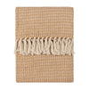 Lorne Waffle Fringed Throw 150cm x 200cm Honey