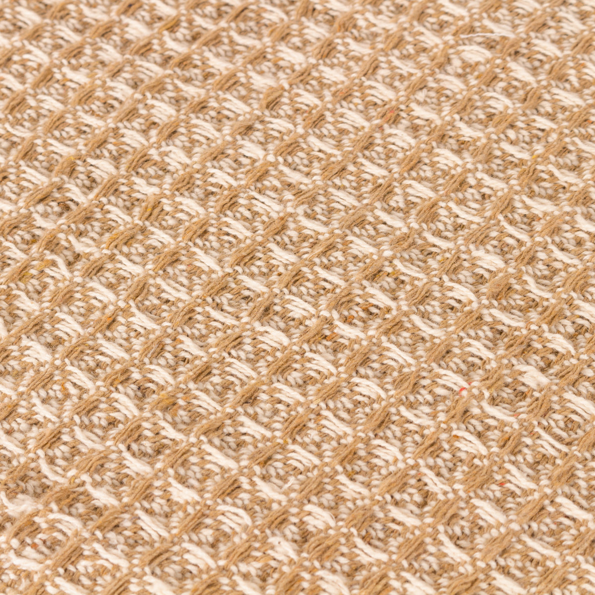 Lorne Waffle Fringed Throw 150cm x 200cm Honey