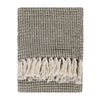 Lorne Waffle Fringed Throw 150cm x 200cm Lichen