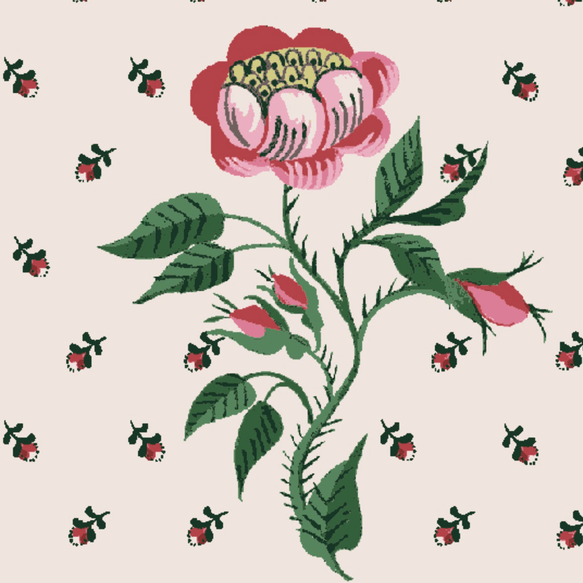 Cath Kidston Love Letter Made to Measure Curtain Rose