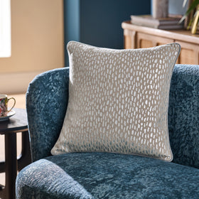 Clarke & Clarke Loxley Feather Filled Cushion 43cm x 43cm Silver