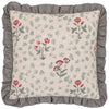 Paoletti Seventy Three Linen Renata Floral Printed Ruffle 50cm x 50cm Filled Cushion Multi