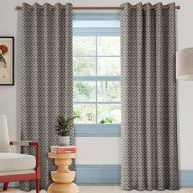 Land & Shore Dawn Made To Measure Curtains Blue Red