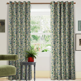 Land & Shore Esther Made To Measure Curtains Green