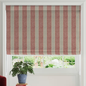 Land & Shore Fintra Stripe Made To Measure Roman Blind Red Blue