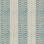 Land & Shore Fintra Stripe Blackout Made To Measure Roller Blind Teal Sample Image