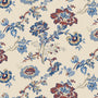 Land & Shore Orchard Made To Measure Curtains Blue Red Sample Image