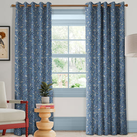 Land & Shore River Made To Measure Curtains Blue Red