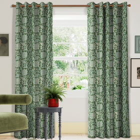 Land & Shore Rowallane Made To Measure Curtains Green