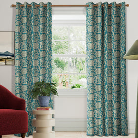 Land & Shore Rowallane Made To Measure Curtains Teal