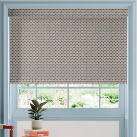 Land & Shore Dawn Blackout Made To Measure Roller Blind Blue Red