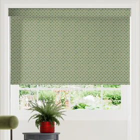 Land & Shore Dawn Blackout Made To Measure Roller Blind Green