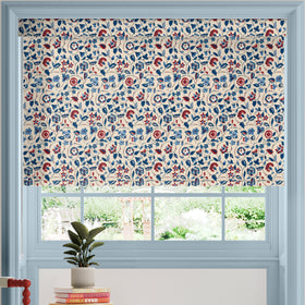 Land & Shore Esther Blackout Made To Measure Roller Blind Blue Red