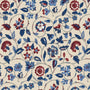 Land & Shore Esther Blackout Made To Measure Roller Blind Blue Red Sample Image