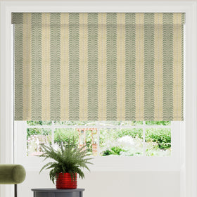 Land & Shore Fintra Stripe Blackout Made To Measure Roller Blind Green