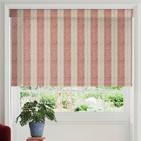 Land & Shore Fintra Stripe Blackout Made To Measure Roller Blind Red Blue