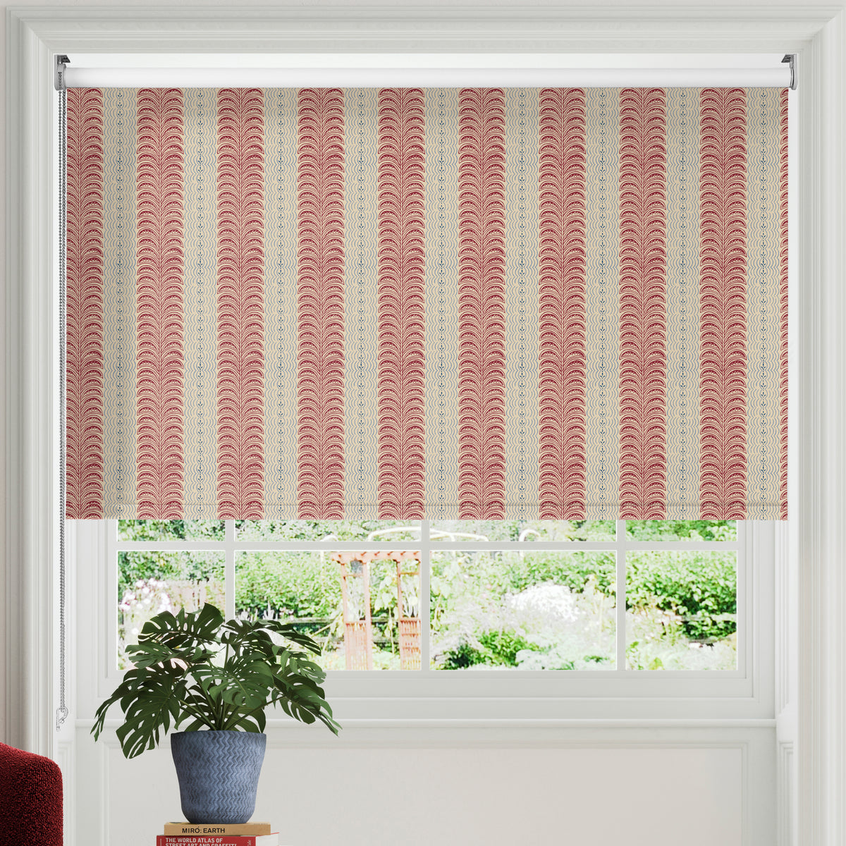 Land & Shore Lorie Translucent Made To Measure Roller Blind Blue Red