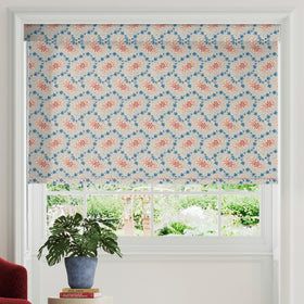Land & Shore Lorie Blackout Made To Measure Roller Blind Blue Red