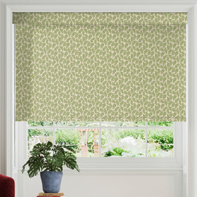 Land & Shore Oak Leaf Blackout Made To Measure Roller Blind Green