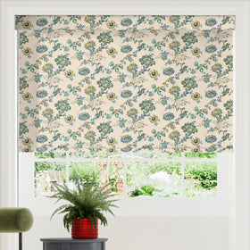 Land & Shore Orchard Blackout Made To Measure Roller Blind Green