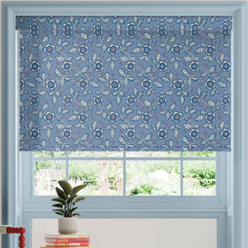 Land & Shore River Blackout Made To Measure Roller Blind Blue Red