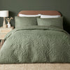 Serene Luana Duvet Cover Bedding Set Dark Green
