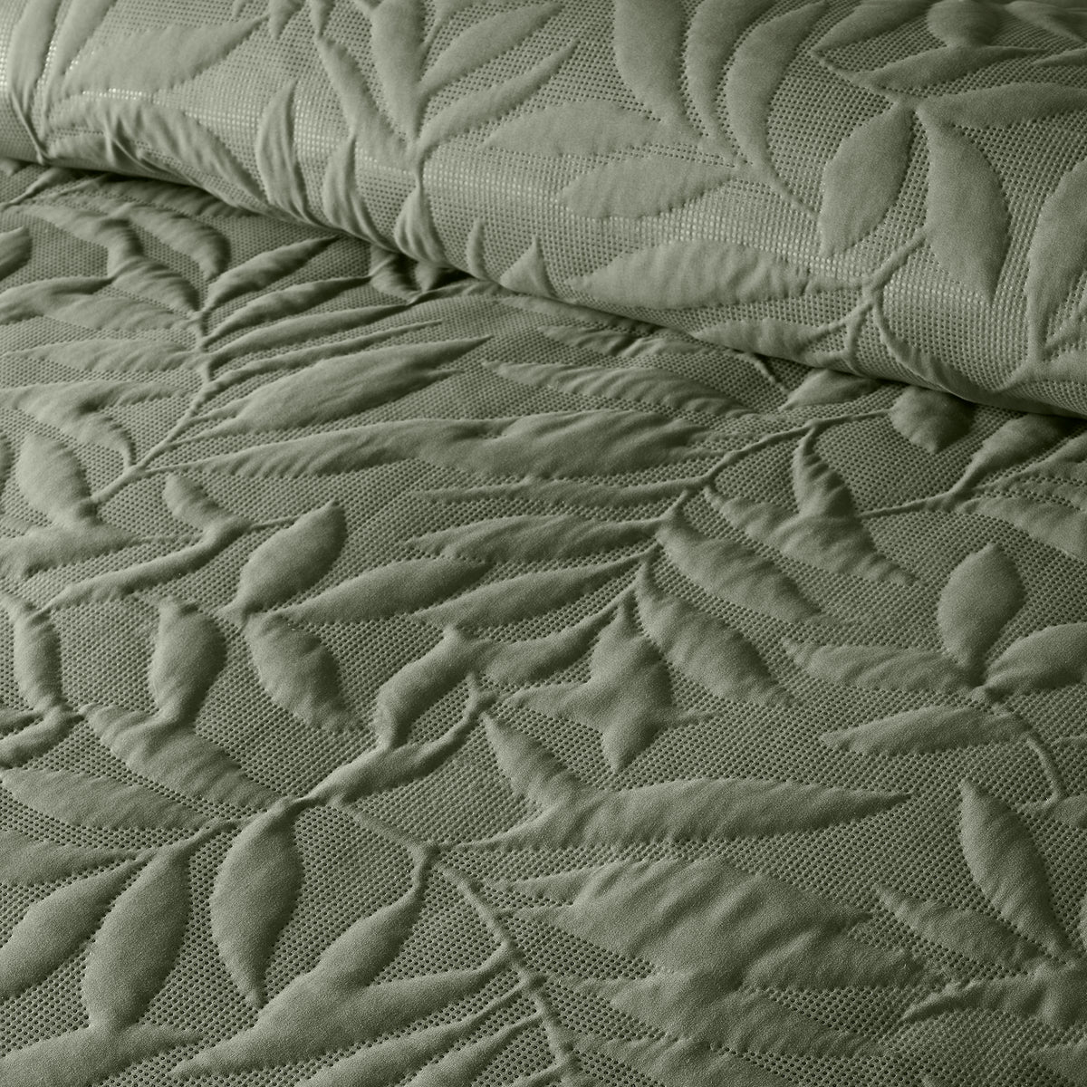 Serene Luana Duvet Cover Bedding Set Dark Green