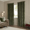 Paoletti Lustre Velvet 50cm x 50cm Filled Cushion Malachite Green