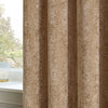 Paoletti Lustre Velvet Ready Made Eyelet Curtains Champagne