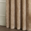 Paoletti Lustre Velvet Ready Made Eyelet Curtains Champagne