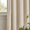 Paoletti Lustre Velvet Ready Made Eyelet Curtains Ivory