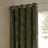 Paoletti Lustre Velvet Ready Made Eyelet Curtains Malachite Green