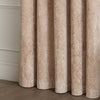 Paoletti Lustre Velvet Ready Made Eyelet Curtains Oyster