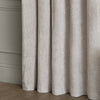 Paoletti Lustre Velvet Ready Made Eyelet Curtains Silver
