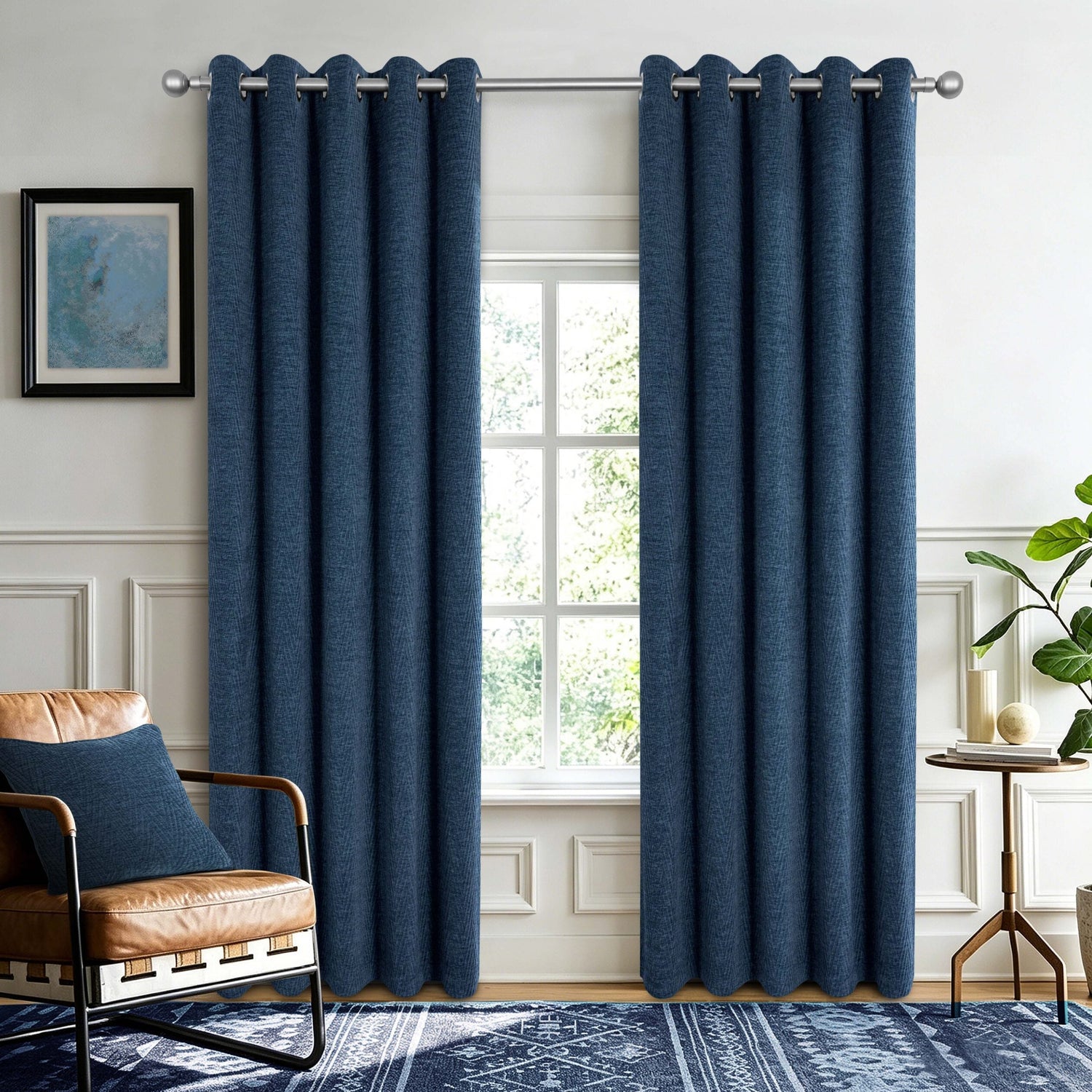 Sundour Langley Ready Made Eyelet Curtains Kingfisher