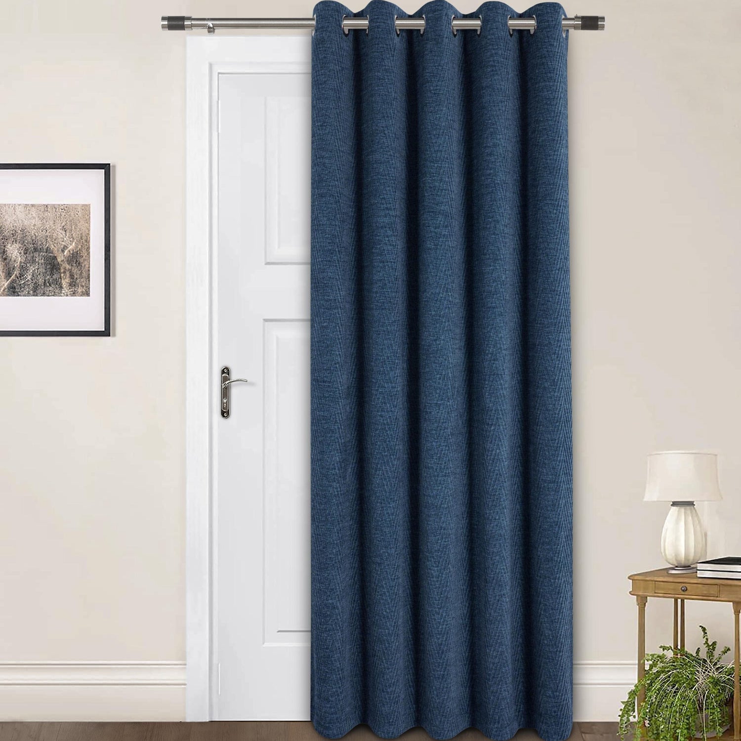 Sundour Langley 66x84 Ready Made Eyelet Door Curtain Kingfisher