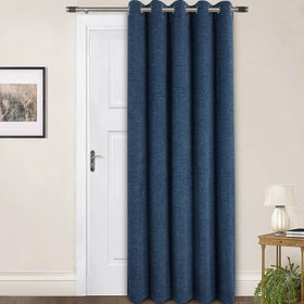 Sundour Langley 66x84 Ready Made Eyelet Door Curtain Kingfisher