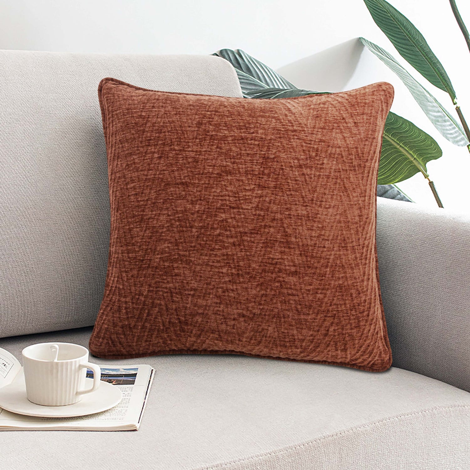 Sundour Langley 45cmx45cm Filled Cushion Nutmeg